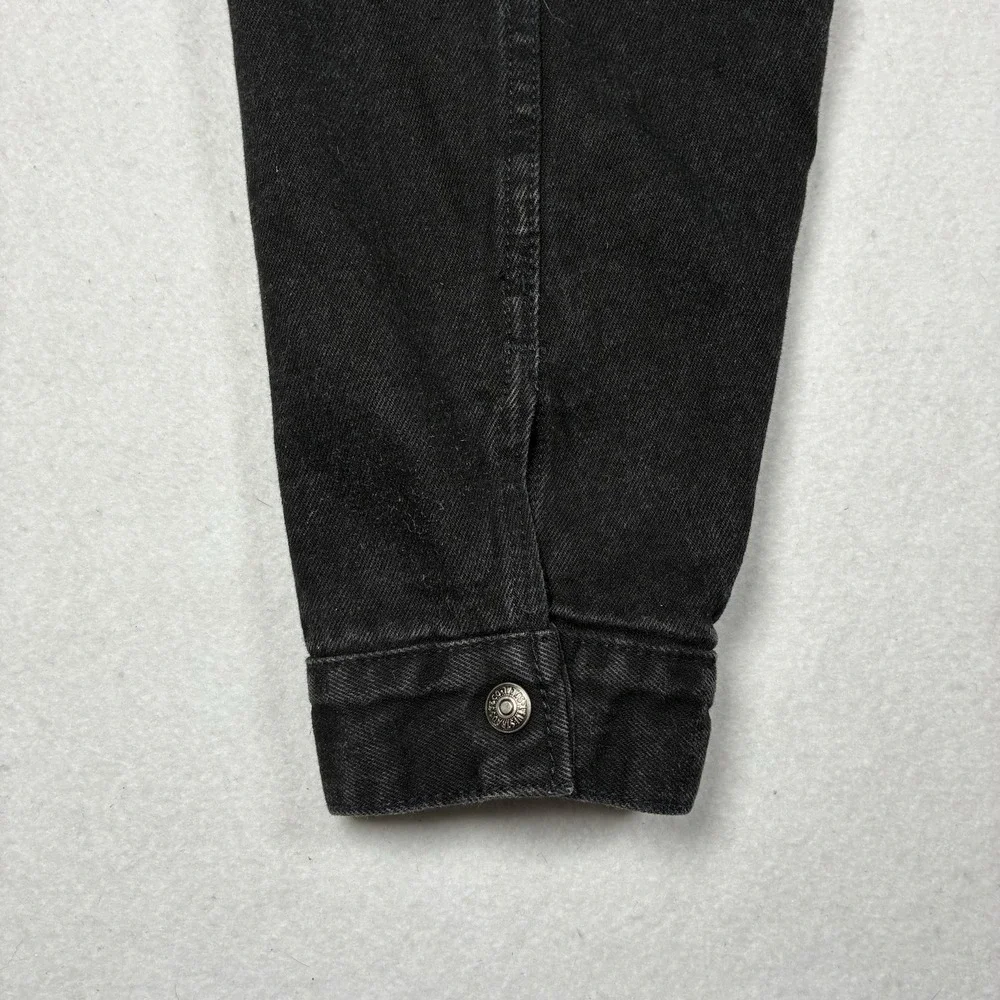 VTG 1995 Levis 70629 Blackout Mens L Sherpa Lined Denim Trucker Type 3 Jacket